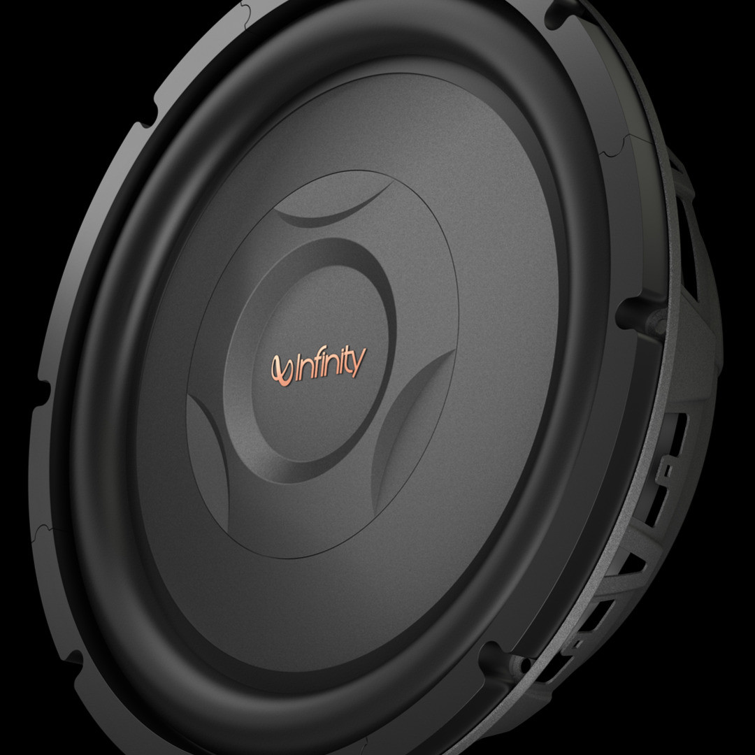 Infinity Reference REF1200S 12 Shallow Mount Subwoofer， Black-